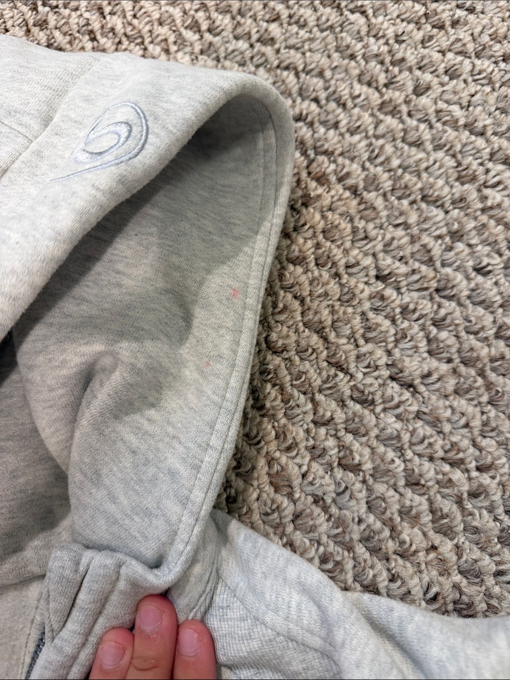 lululemon athletica Light Gray Half-Zip Cowl Hoodie Sweater - Picture 8 of 10